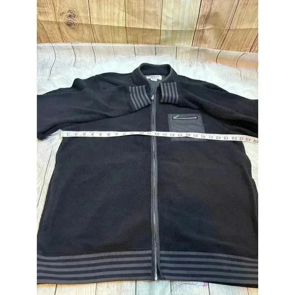 An Original Penguin by Munsingwear Full Zip Black Fleece Jacket Men's Size XL - Picture 7 of 8
